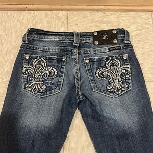 Flared Miss Me jeans | with a wash effect on them, no tears or rips